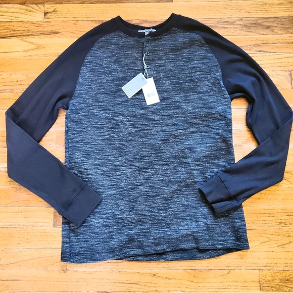 Ike Behar Black Sweater Shirt Long Sleeve Size Medium - Picture 1 of 4